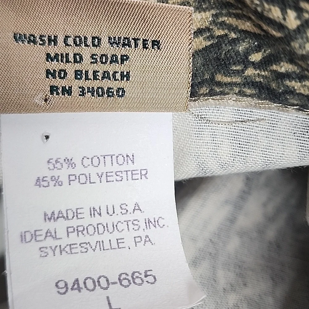 Ideal Gods Country Camoflage Made In USA Camo Outdoor Shirt Jacket Size L
